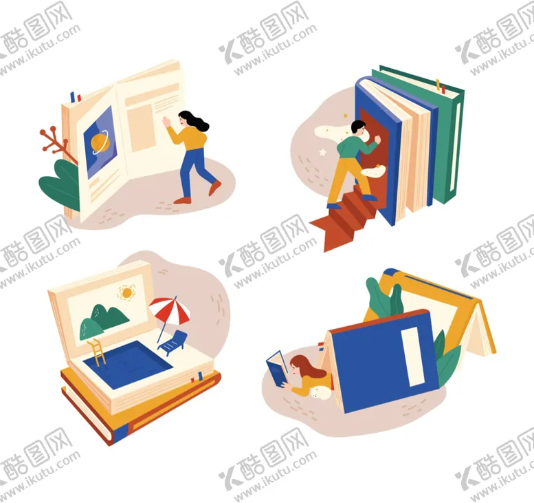 编号：17436209200816569120【酷图网】源文件下载-书本创意插画