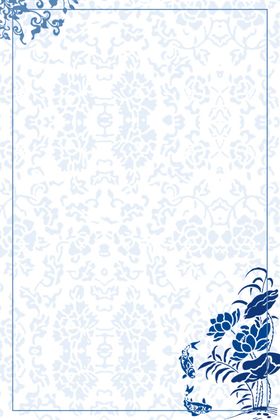 中国风背景梅花小清新展板