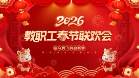 马年年会背景展板