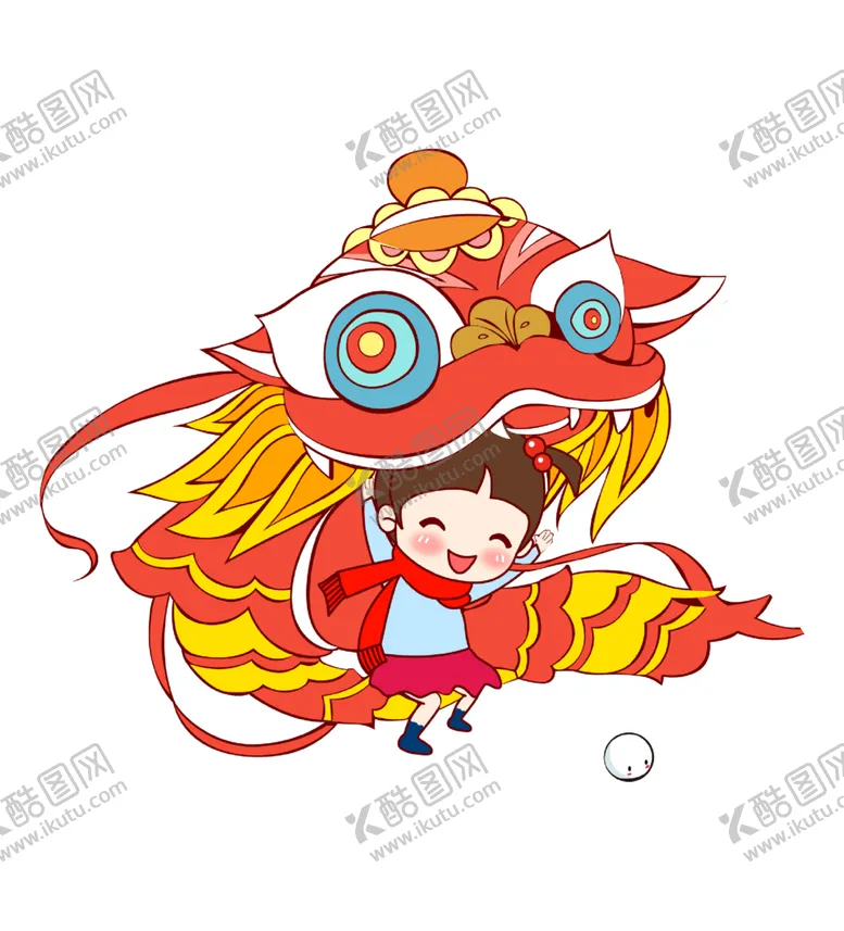 编号：89242212161129549417【酷图网】源文件下载-舞狮插画