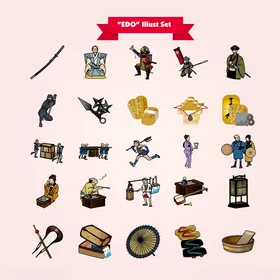 复古风西部元素图标集合