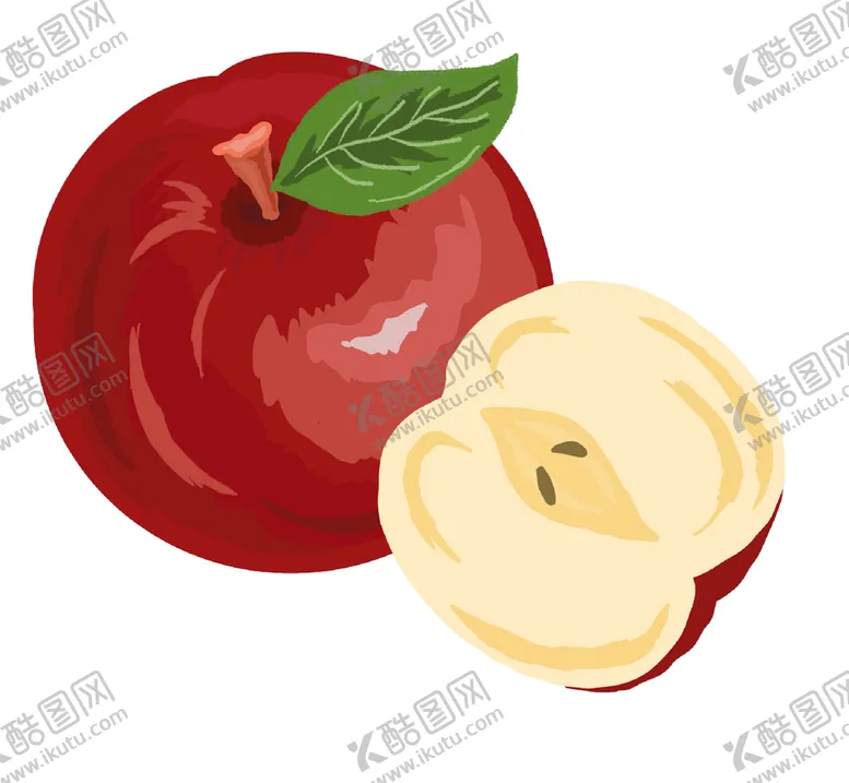 编号：24785909182004045429【酷图网】源文件下载-手绘苹果插画