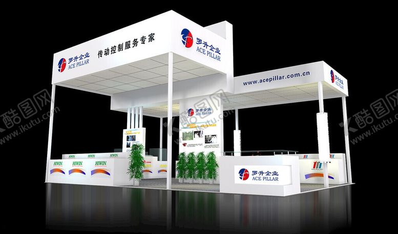 编号：24032202150449049054【酷图网】源文件下载-展览3D模型二面开口