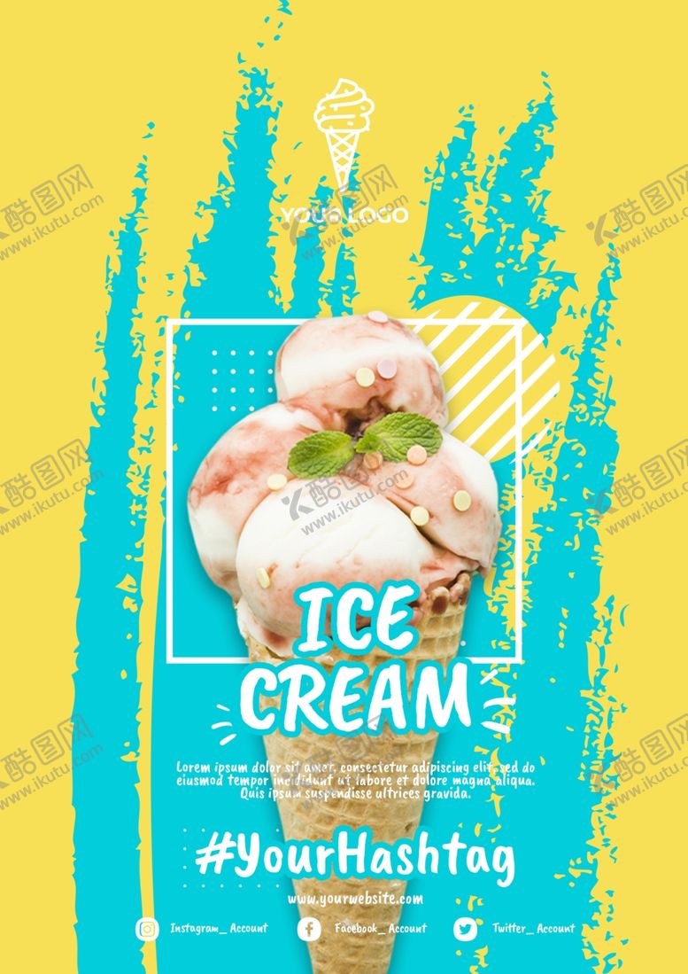 编号：64390809150148022256【酷图网】源文件下载-冰淇淋海报
