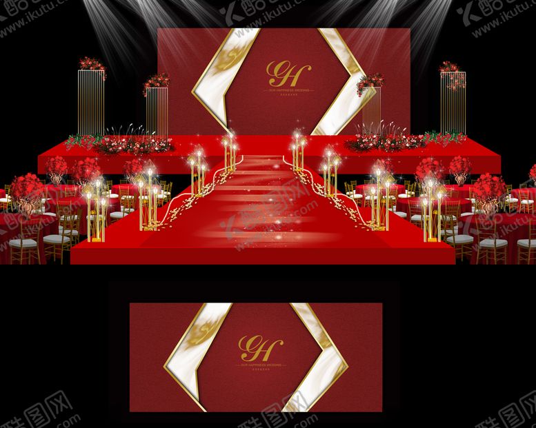 编号：10590510032212498908【酷图网】源文件下载-红色婚礼