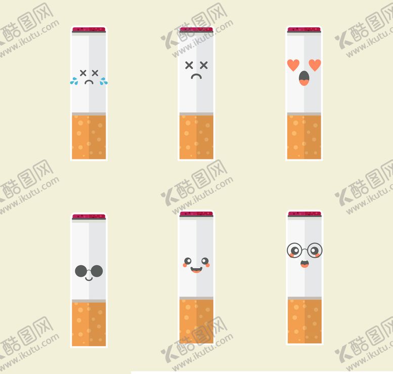 编号：49251709121938080761【酷图网】源文件下载-卡通香烟禁止吸烟