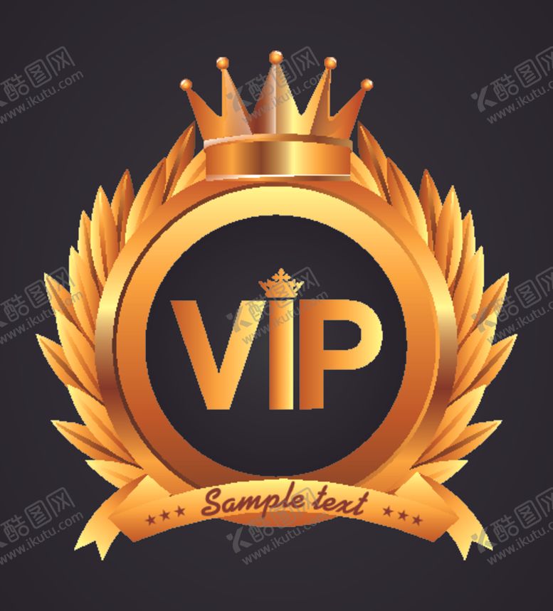 编号：29956207061708377297【酷图网】源文件下载-金色VIP标签