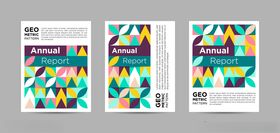 多彩几何图案宣传册设计