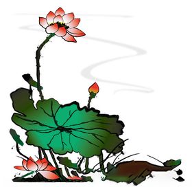 水墨风荷花图片