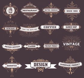 复古装饰性设计元素集合