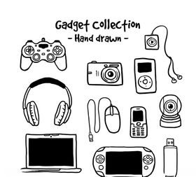 各类数码产品手绘