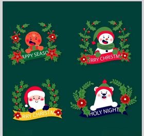 圣诞雪人圣诞花卉背景设计