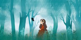森系插画海报背景设计设计素材节日设计素材