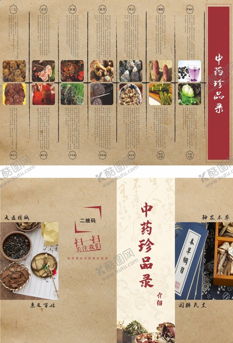 编号：33519101182118089270【酷图网】源文件下载-中药药材折页