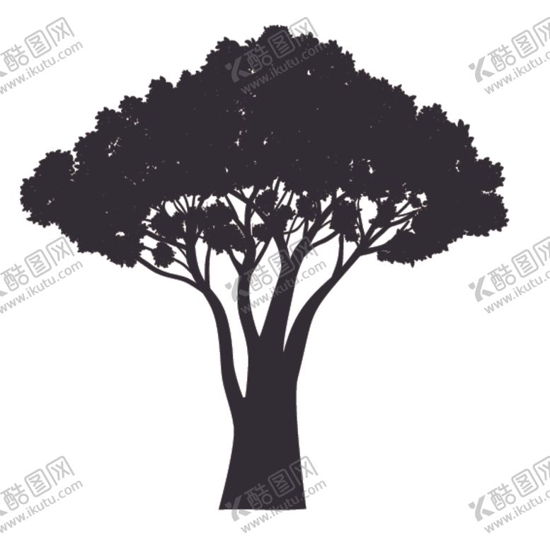 编号：19954010142243053236【酷图网】源文件下载-植物树木剪影