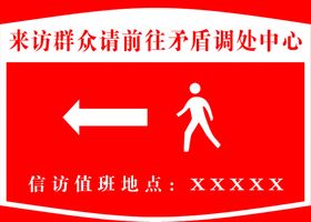 矛盾调处中心指示牌