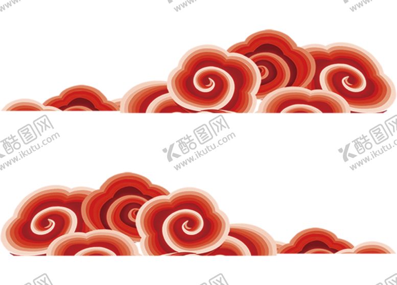 编号：24769509300117132757【酷图网】源文件下载-祥云古典红色渐变花边花纹