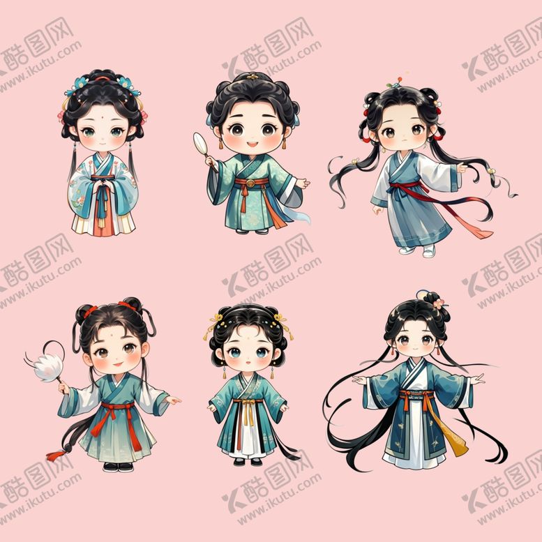 编号：23882402011237152362【酷图网】源文件下载-AI可爱古装女孩