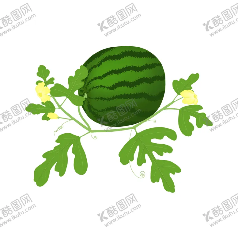 编号：58036109132325530654【酷图网】源文件下载-手绘卡通西瓜夏天夏天插画