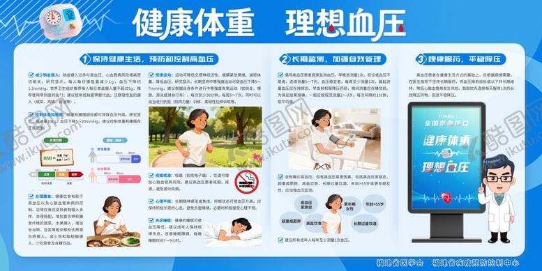 编号：99213711020947287360【酷图网】源文件下载-健康体重理想血压宣传栏