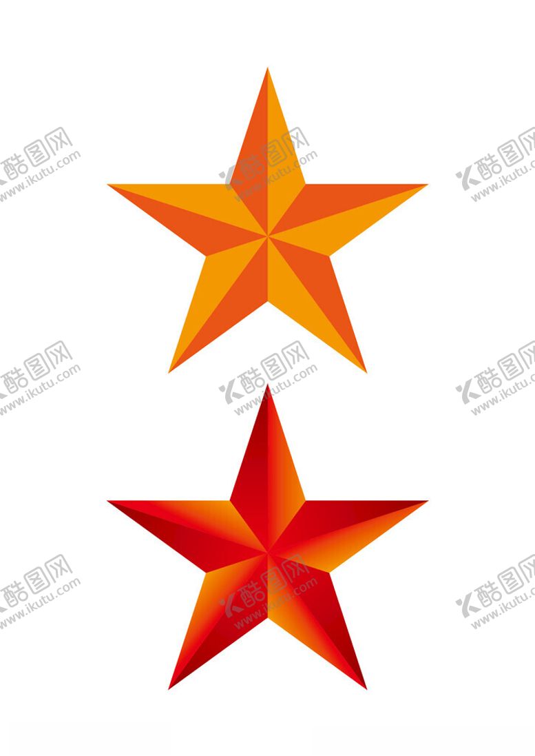 编号：81056601300341221055【酷图网】源文件下载-立体五星五角星