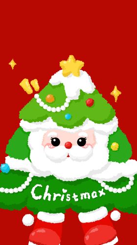 圣诞主题可爱卡通圣诞老人