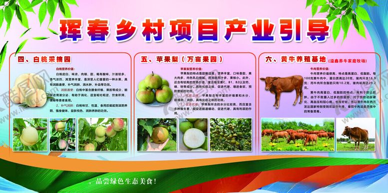 编号：12589010011408396627【酷图网】源文件下载-珲春乡村项目产业展示