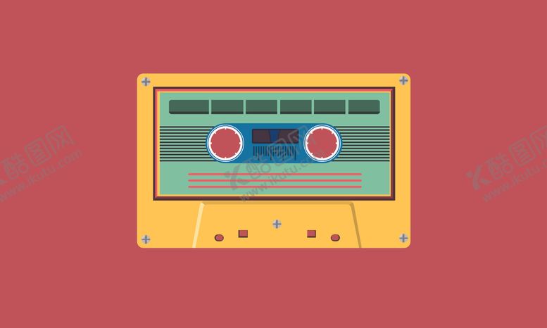 编号：63769510010103309193【酷图网】源文件下载-矢量老物件电子磁带