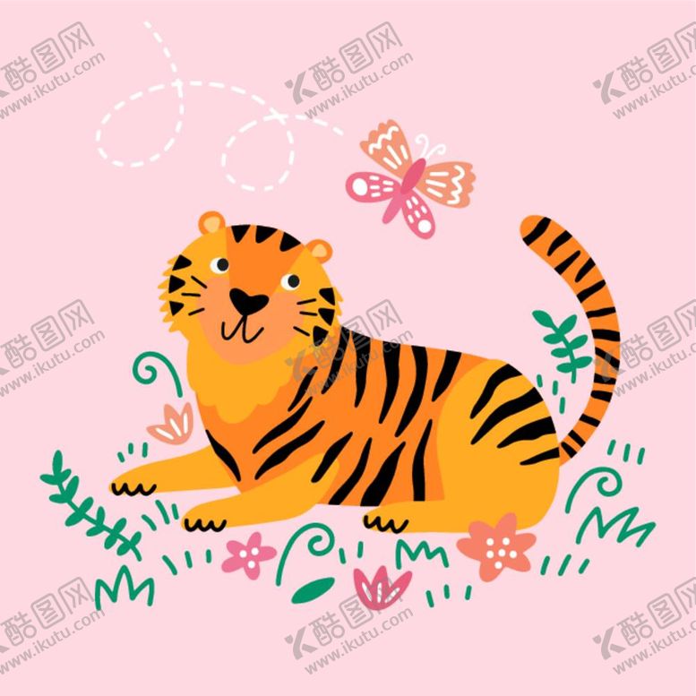 编号：77951812010025049240【酷图网】源文件下载-手绘卡通老虎