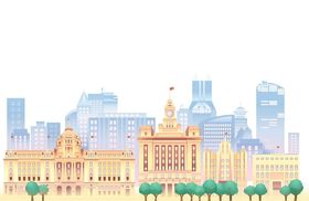 城市天际线与特色建筑景观