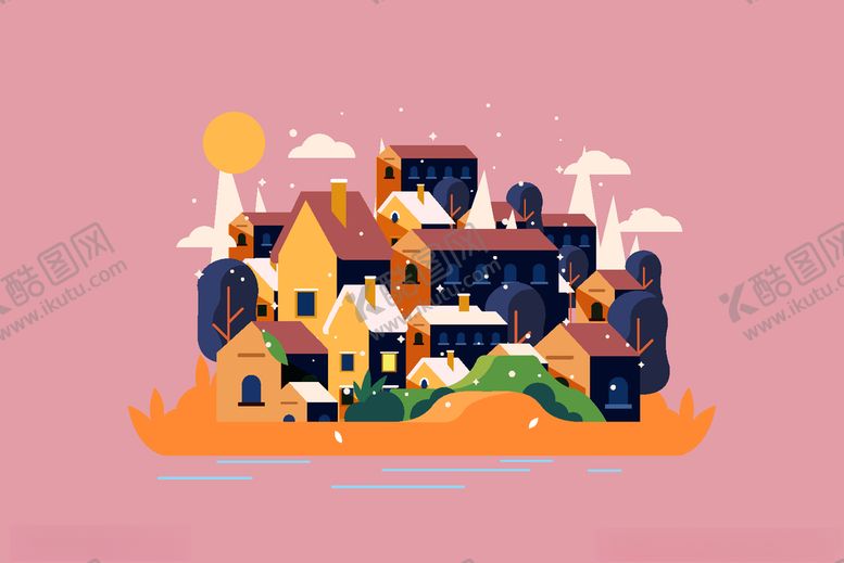 编号：91836509231211095416【酷图网】源文件下载-矢量建筑建筑楼房大楼海