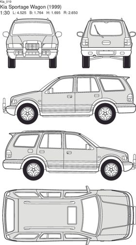 手绘家用轿车