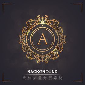 高档豪华奢华欧式花纹背景矢量图