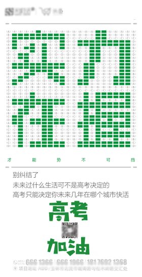 高考加油海报