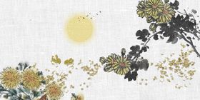 中国风背景元素画小清新