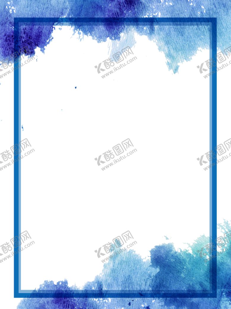 编号：03857409290645423729【酷图网】源文件下载-蓝色水墨传统边框背景