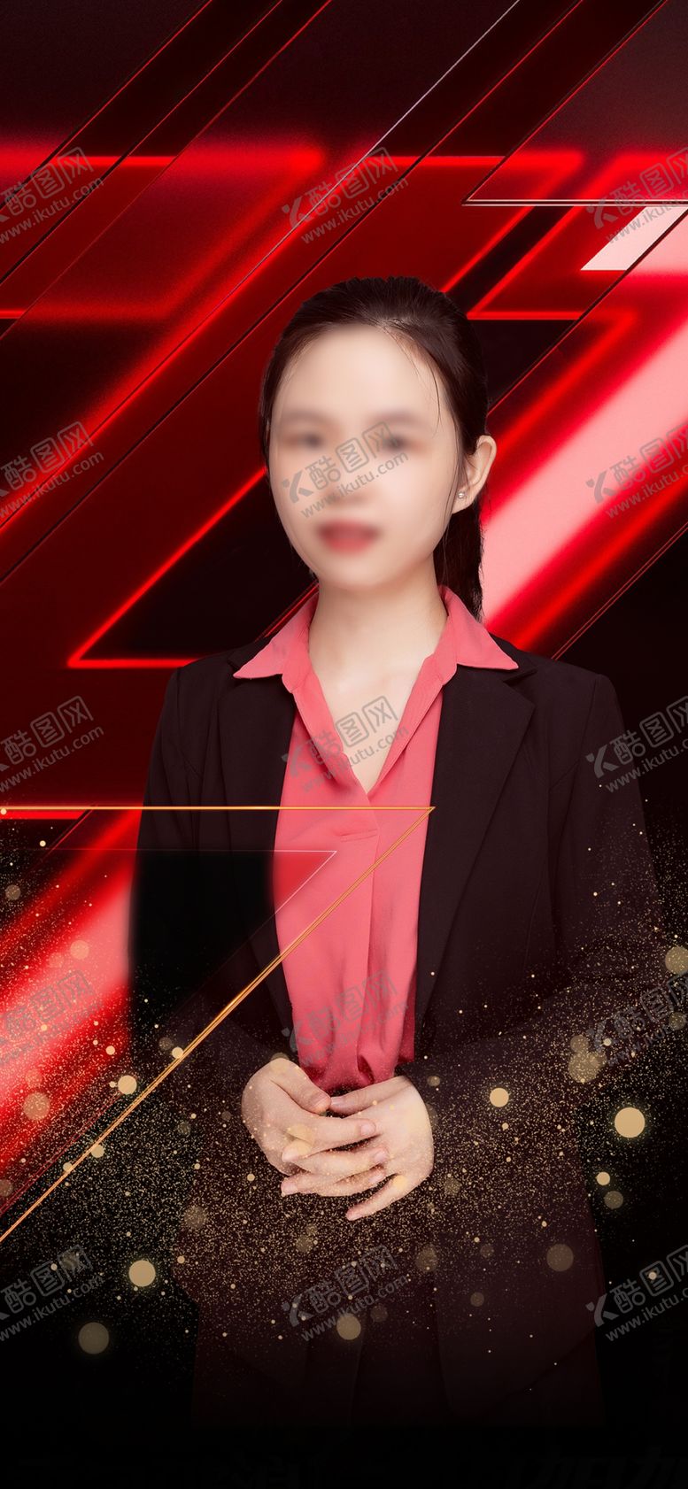 编号：16426509231352043864【酷图网】源文件下载-老师人物介绍直播海报