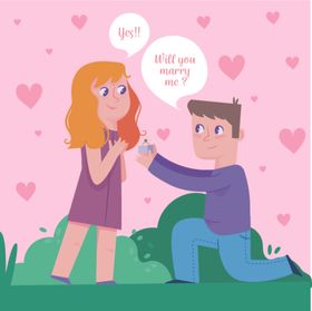卡通人物求婚