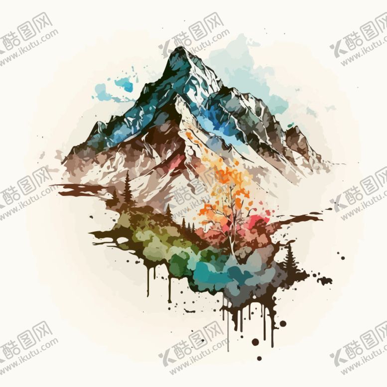编号：96103209250204510812【酷图网】源文件下载-水彩画