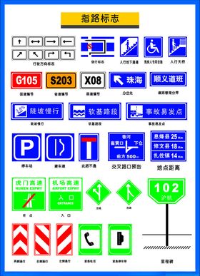 交通指示标志大全展示