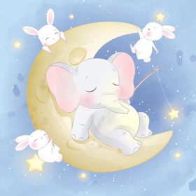 温馨浪漫动物插画