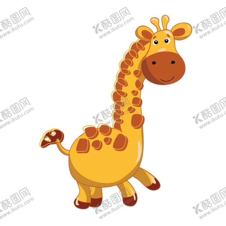 编号：83583507032139215484【酷图网】源文件下载-卡通长颈鹿