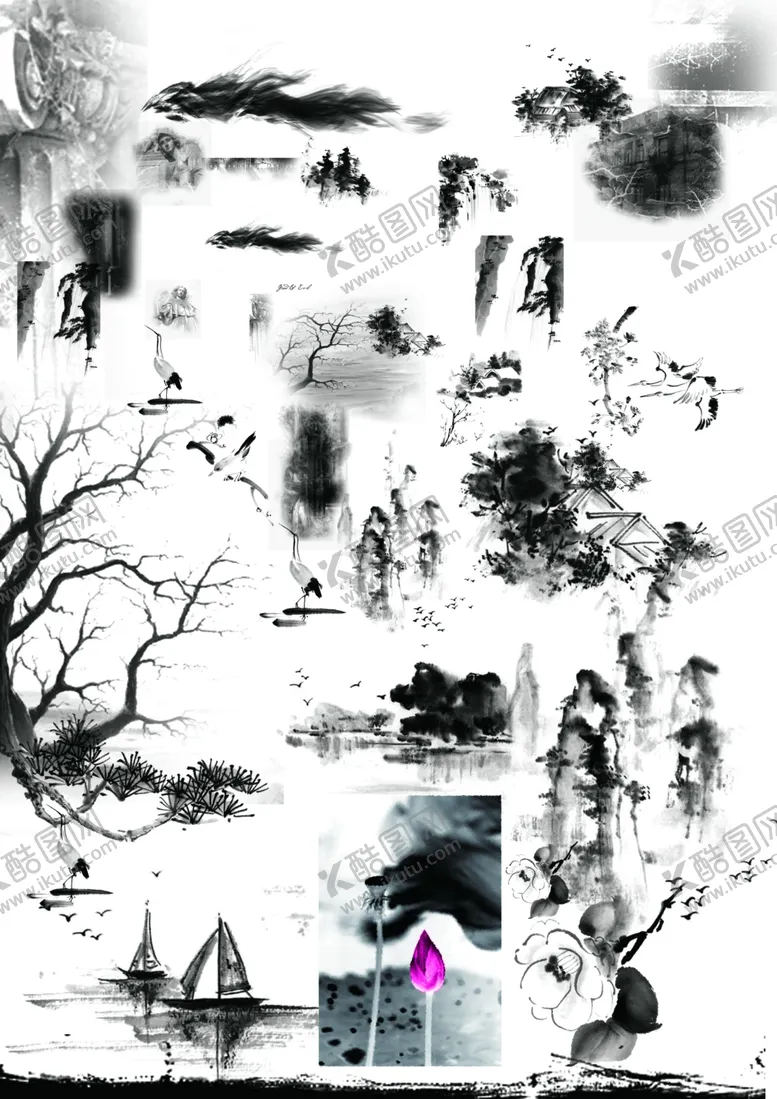 编号：34248005022317339293【酷图网】源文件下载-古典水墨山水笔触笔刷