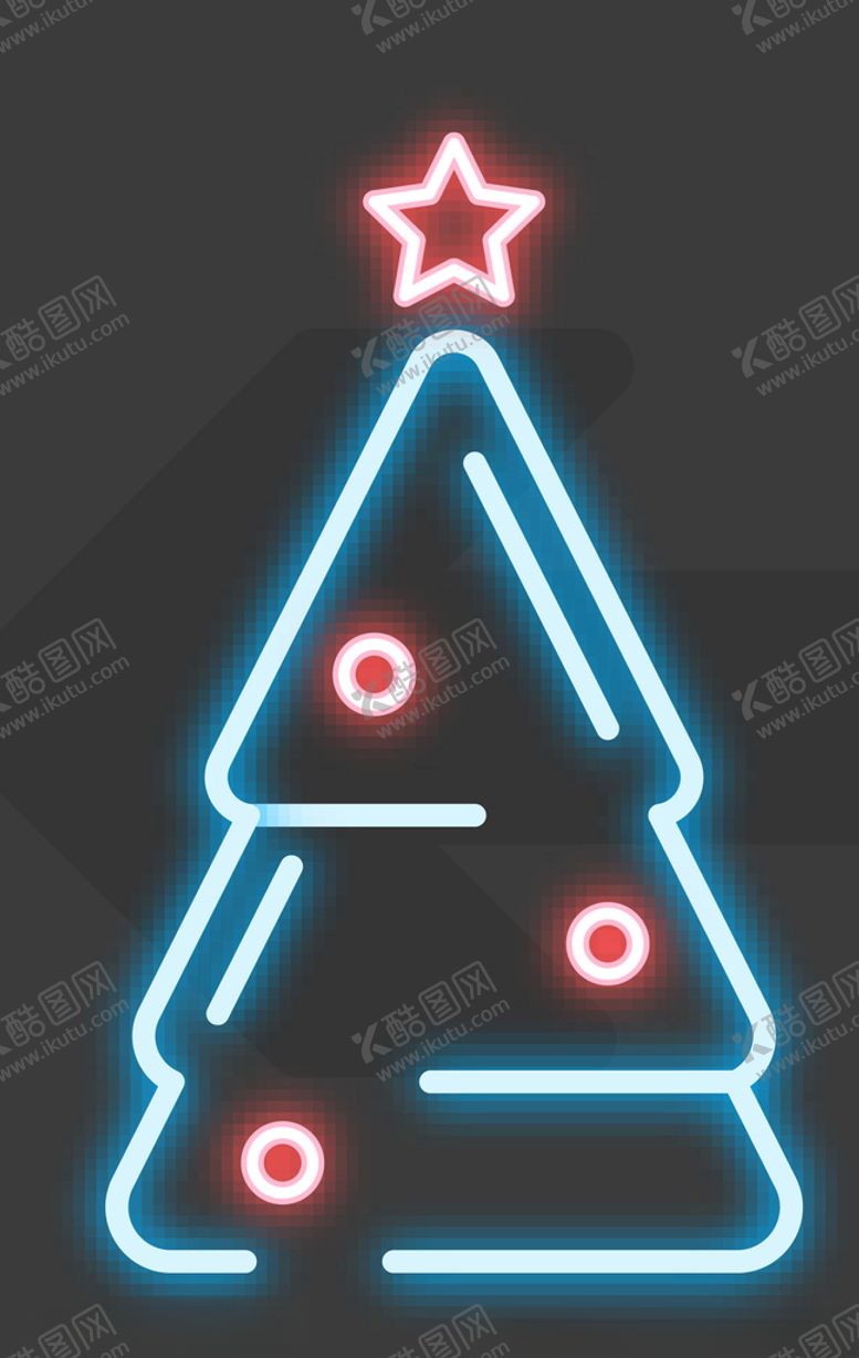 编号：72215907032253159028【酷图网】源文件下载-霓虹灯圣诞树