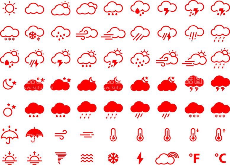 编号：41030612191251035778【酷图网】源文件下载-天气图标
