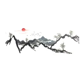 水墨山水背景
