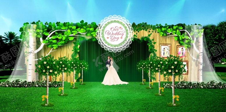 编号：50319511010608051904【酷图网】源文件下载-高端森系婚礼