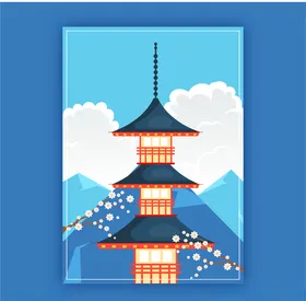 唯美简约旅游抽象海报背景