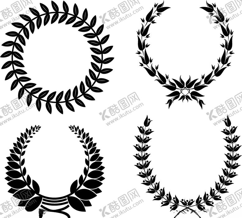 编号：10409909291052421360【酷图网】源文件下载-荣誉花冠橄榄枝