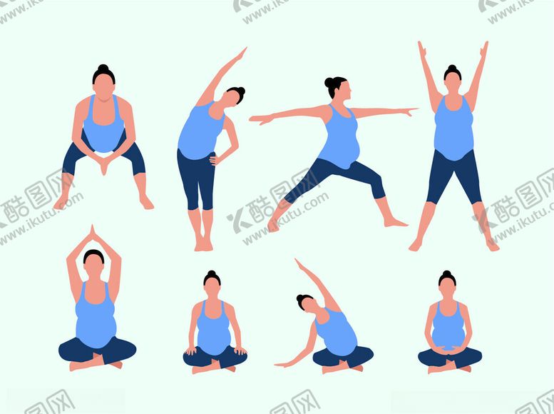 编号：57700804041645009727【酷图网】源文件下载-女性瑜伽姿势